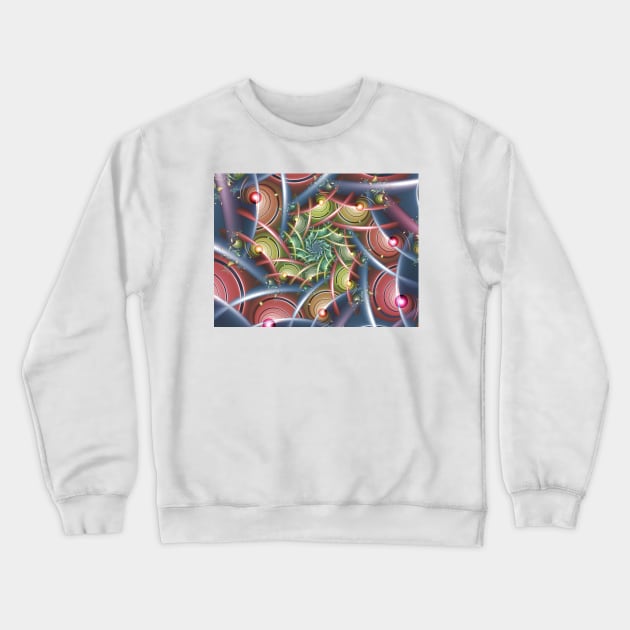 Spinning Pastel Pattern Crewneck Sweatshirt by pinkal